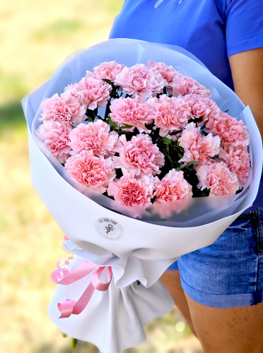 Букет из 15 кустовых гвоздик 
